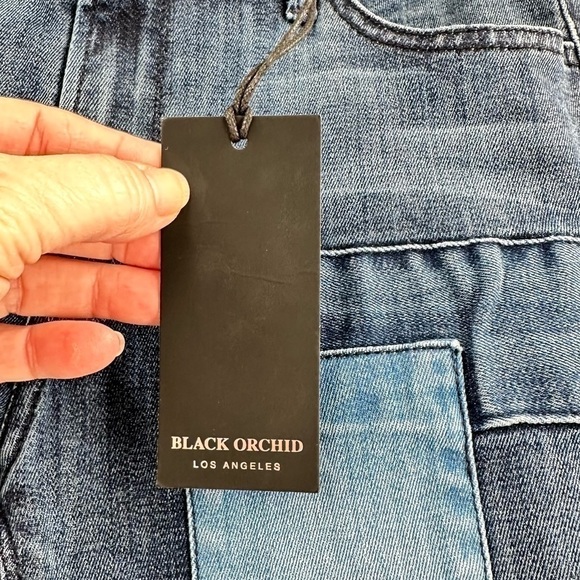 BLACK Orchid NWT Women’s Mid Rise Patchwork Skinny Jeans Size 26 - Picture 9 of 14
